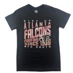NFL Atlanta Falcons RISE UP NFC SOUTH Women's Short Sleeve T-Shirt in Black, S Photo 0