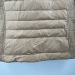 J. Jill Down Vest Size Large Quilted & Smocked Puffer Winter Fall Lightweight Tan Photo 11