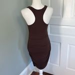 Aritzia  Babaton Coffee Bean Ruched Racerback Dress Brown Size Small Photo 2
