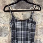 J for Justify Black and White Plaid Mini Dress Junior's Small Y2K Sleeveless Photo 3