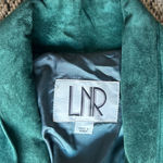 LNR Vintage Green Suede Leather Trench Coat Size Large Photo 5
