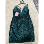 Hello Molly Green Sequin Hoco Dress By  Size 6 Homecoming Cocktail NWT Photo 6