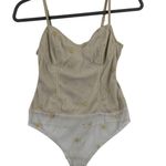 Le Lis Collection Star Bodysuit‎ Beige Gold Adjustable Strap Size S Tan Photo 0
