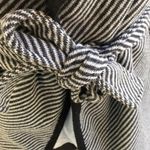 Double Zero  Black White Sherpa Collar Tie Front Sweater Women's Size Small Photo 3