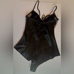 Victoria's Secret VICTORIA’S SECRET Y2K Lace Mesh & Satin Black One Piece Teddy‎ Like New Sz Small Photo 3