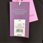 Sergio Hudson X Target Dress Black Strong Shoulder Long Sleeve Midi Plus Size 2X Photo 12