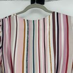 Harper Heritage  Wrap Top Blouse Vertical Stripe Pink 3/4 Balloon Sleeves Size M Photo 7