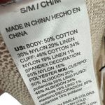 NWT Chicos Embroidered Knit Ruana Neutral Orange Floral Linen Cotton Size S/M Tan Photo 15