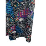 Laura Tanzer 100% Silk Bold Abstract European Cityscape Wide Leg Palazzo Pants L Black Size L Photo 1