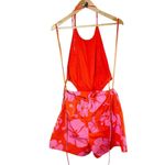 STAUD  Georgia Floral Cotton Open Back Halter Style Romper Size US 10 Photo 2