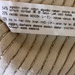 ZARA  Cream Ribbed Knit Sleeveless Spaghetti Strap Cropped Sweater Tank Top Sz S Photo 3