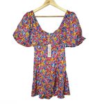 For Love & Lemons 🔆  Sasha Mini Dress Blue Dizzy Floral - XS NWT Photo 3