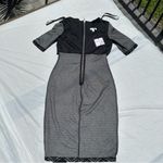 Bisou Bisou black and white pattern half sleeve dress sz 6 Photo 2