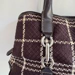 Croft & Barrow Brown plaid baguette Women's shoulder bag Photo 11