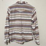 Shyanne  Flannel Button Up Shirt Womens Med Pastel Check Plaid Cotton Lace Trim Photo 5