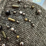 Coldwater Creek  Angora Mohair Blend Cardigan Sweater Beaded Size Large 14 / 16 Photo 5