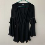 Abbeline If By Sea Black Bell Sleeve Mini Dress Photo 10