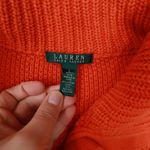 Lauren Ralph Lauren Women's‎ Orange Collared V Neck Sweater size Large Photo 1