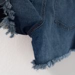 Sincerely Jules 9/29 Distressed Stretch Raw Hem Jeans Shorts Blue Size 30 Photo 3
