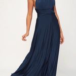 Lulus Always Stunning Convertible Navy Blue Maxi Dress Size Small Photo 0