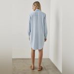 Rails  Sawyer Light Vintage Wash Long Sleeve Button Front Dress Photo 3