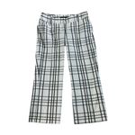 Express Design Crop Pants Womens‎ Sz 0 White Black Plaid Classic Business Casual Photo 4