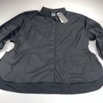 Reebok x Cardi B Black Long Ruched Sleeve Side Cutout Active Shirt NEW Size 3X Photo 15