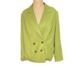 Jessica London  Women's Green Double Breasted Blazer Jacket‎ Size 12 Photo 2