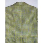 Sigrid Olsen  Y2K Womens Tweed Blazer Jacket Yellow Blue Plaid Size 4 Photo 6