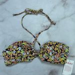 Roxy Juniors Beach Classics Halter Bikini Top Size M Navy Blue Floral New Photo 0