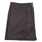 BCBGMAXAZRIA  Leather Trim Knee Length Pencil Skirt Brown Size 6 Photo 1