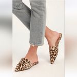 Lulus Lorenza Leopard Pointed Toe Slides 10 Photo 0