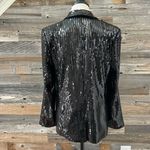 Susana Monaco NWT Black Sequin Blazer Front Snap Size Small Photo 6