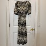 Sea New York Leo Animal Print Wrap Midi Dress Size 0 Brown Photo 1