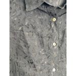 Source Unknown Sheer Black Cutout‎ Button-Front Blouse Romantic Boho Gothic Layering Shirt Photo 3