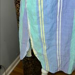 Striped Collared Shirt in Blue and Green Photo 4