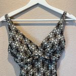 Nip Tuck Women’s Slimming Swimsuit One Piece Black Gold Tan White Size 6 Photo 2