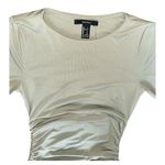 Forever 21 Women’s size Small long sleeve ruched bodycon mini dress sage green F21 Photo 1