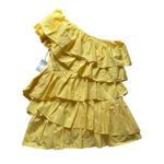 Hyacinth House Tuckernuck Sofia One Shoulder Ruffle Dress Yellow Preppy Women XL Photo 6