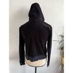 Juicy Couture  Black‎ Velour Zip Up Hoodie Jacket Y2K Women's Size Large flaws Photo 2