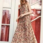 Anthropologie NWT Nikasha Beaded Bohemian Halter Maxi Dress XS Photo 2