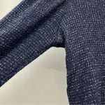 Rachel Pally  Ada Navy Blue Metallic Rib Long Sleeve‎ Mock Neck Sweater Sz M Photo 11