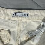 ZARA Jeans Cargo Wide-Leg Cream 6 Photo 4