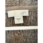 J.Jill Drop Shoulder Open Front Cardigan Sweater Cotton Beige Women's Size Large Photo 3