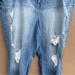 Torrid  Womens Jeams Blue Denim Girlfriend Distressed Light Wash Plus Size 24 Photo 8