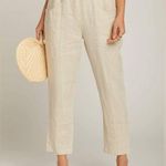 Mate the Label NEW NWT Willow 100% Linen High Waisted Pant in Natural Photo 0