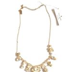 Kate Spade New!  Disco Pansy Flower Bird Crystal Gold-tone Necklace 16" +Extender Photo 3