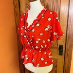 Sienna Sky  Bright Floral V neck Top Photo 5