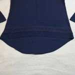 Xhilaration  Crew Neck Lace Trim Blouse Size S Boho Chiffon High Low Hem Casual Photo 5