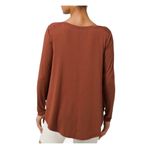 Lululemon | 6 | Up For Down Time Relaxed Long Sleeve Silk Blend Top in Terracota Photo 3